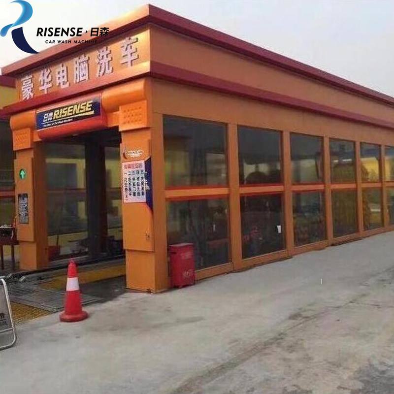 CC-695 Máquina expressa de lavagem de automóveis 14 escovas e secador de couro de chamomile para limpeza de automóveis