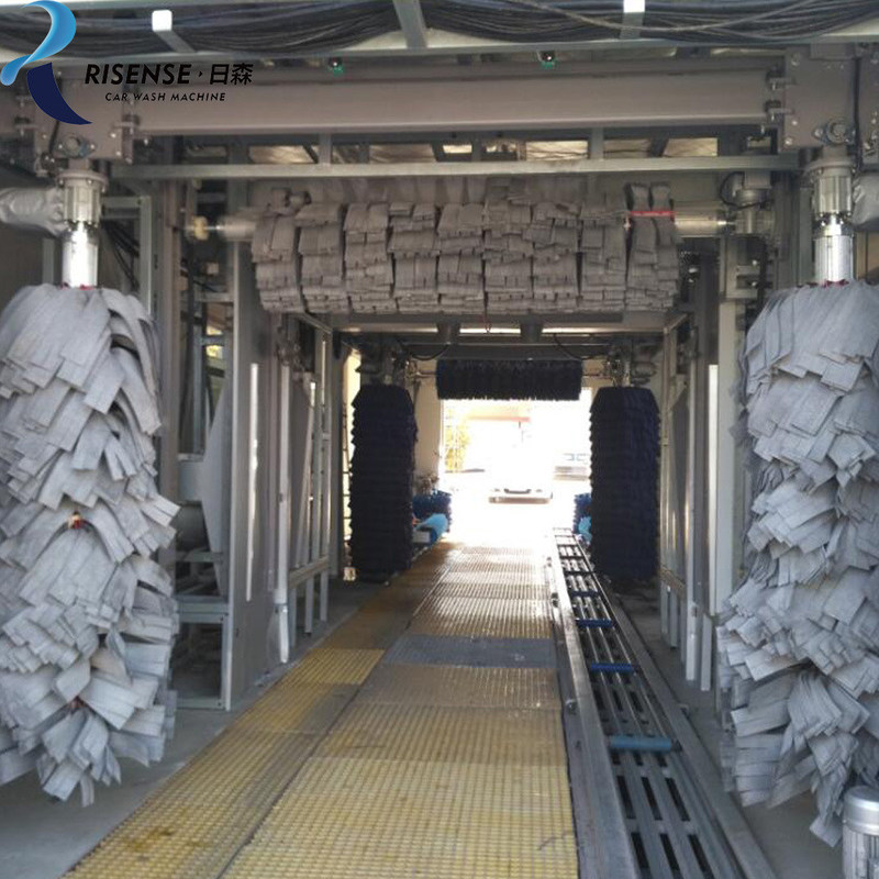 Máquina de lavar carros Risense galvanizada a quente e máquina automática de limpeza de carros em estação de gasolina