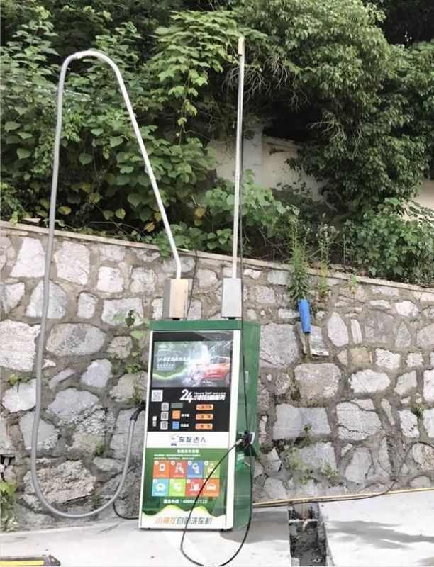 Máquina de lavagem de automóveis de autoatendimento de 800*580*1750mm com consumo de xampu de 4 ml/min